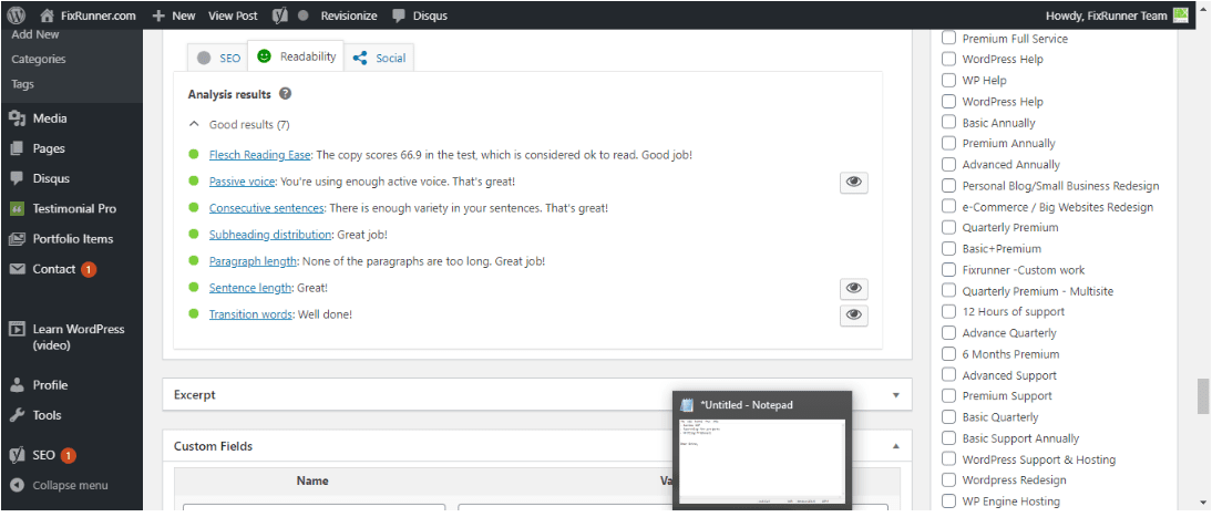 improved readability