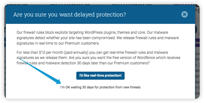 Wordfence license
