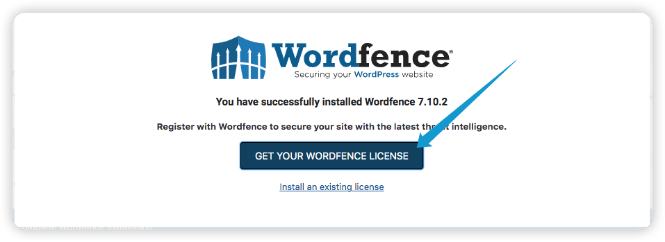 Get Wordfence license
