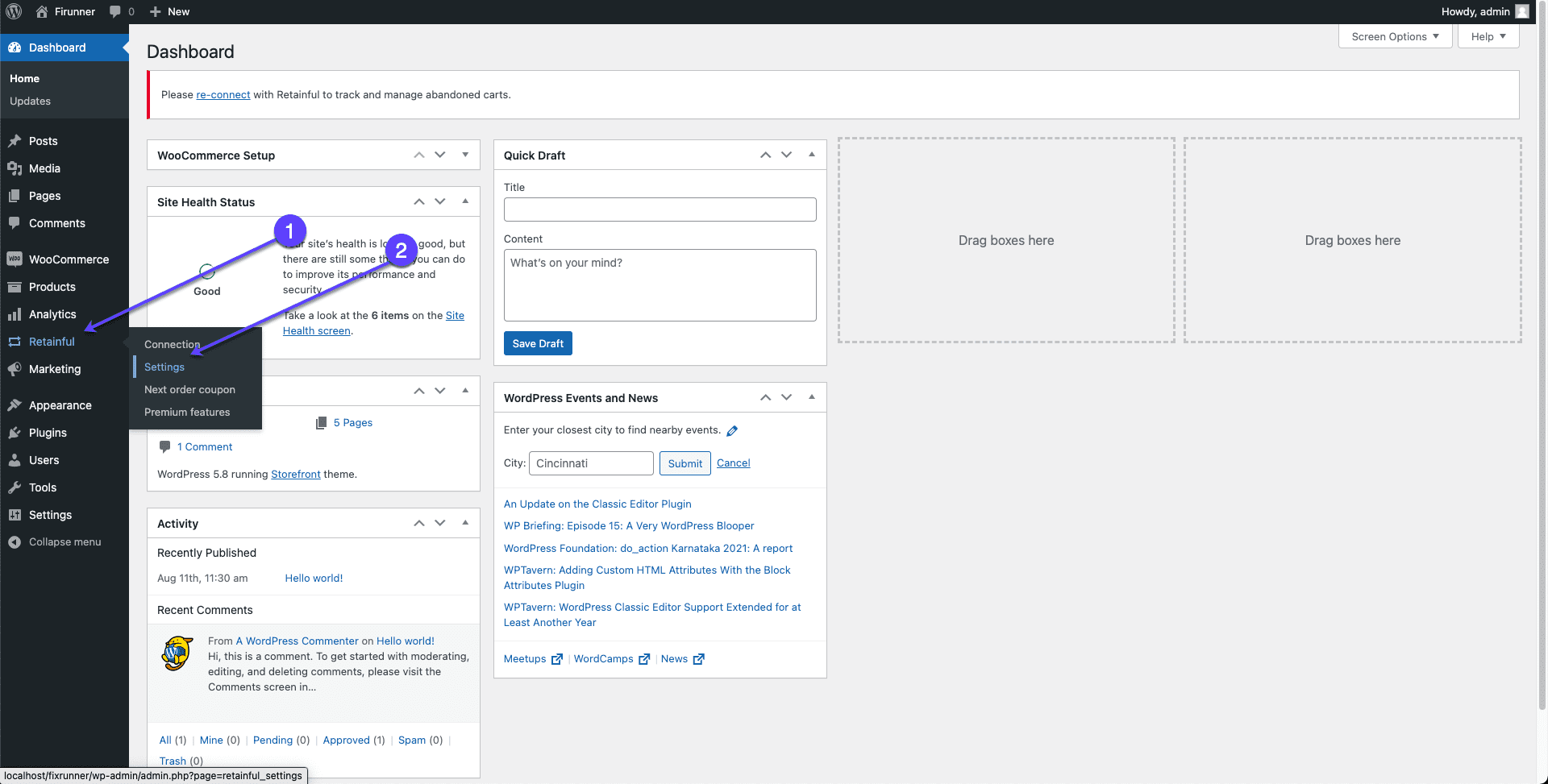 Retainful >> Connect - Recover abandoned cart in WooCommerce