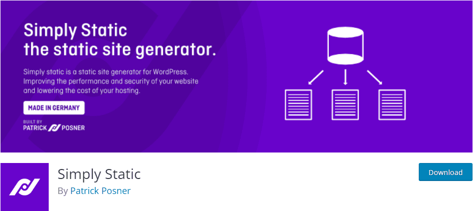 Simply Static site generator plugin