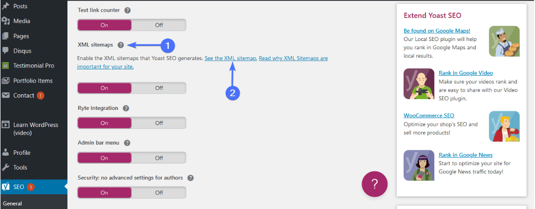 XML sitemap