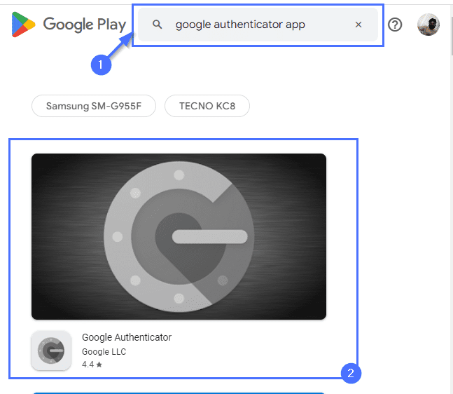 Google authenticator app