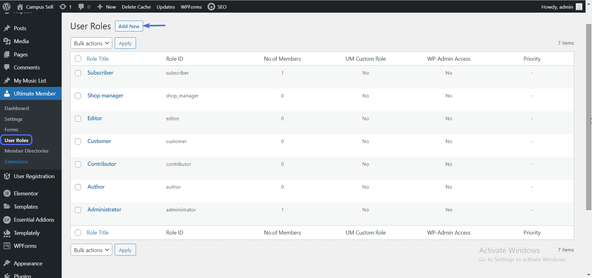 add user roles