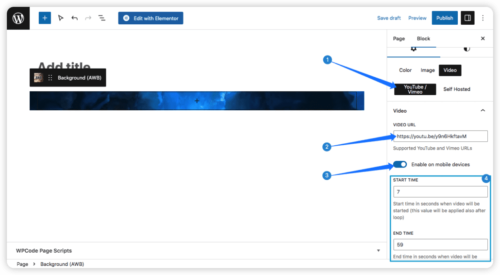 Customizing WordPress video background