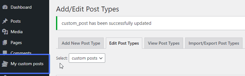 New icon successfully uploaded