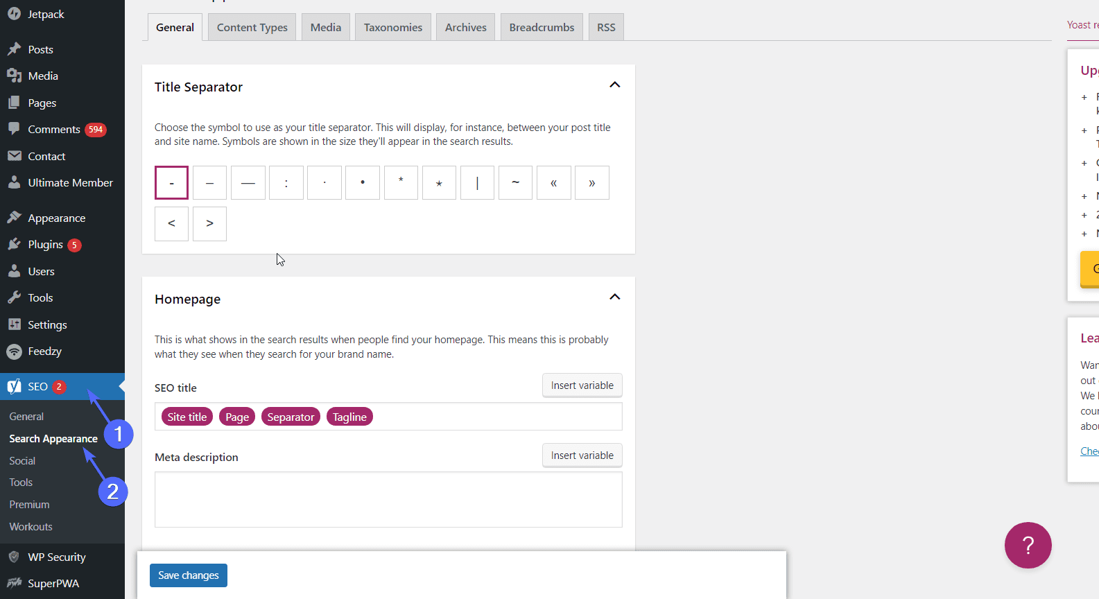 Yoast seo search appearance