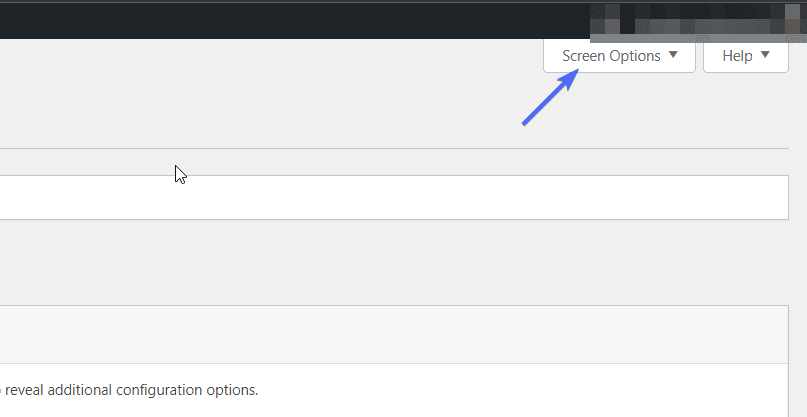 Screen Options
