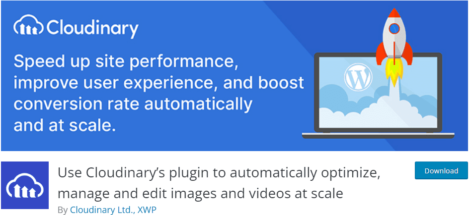 Cloudinary WordPress cloud storage plugin