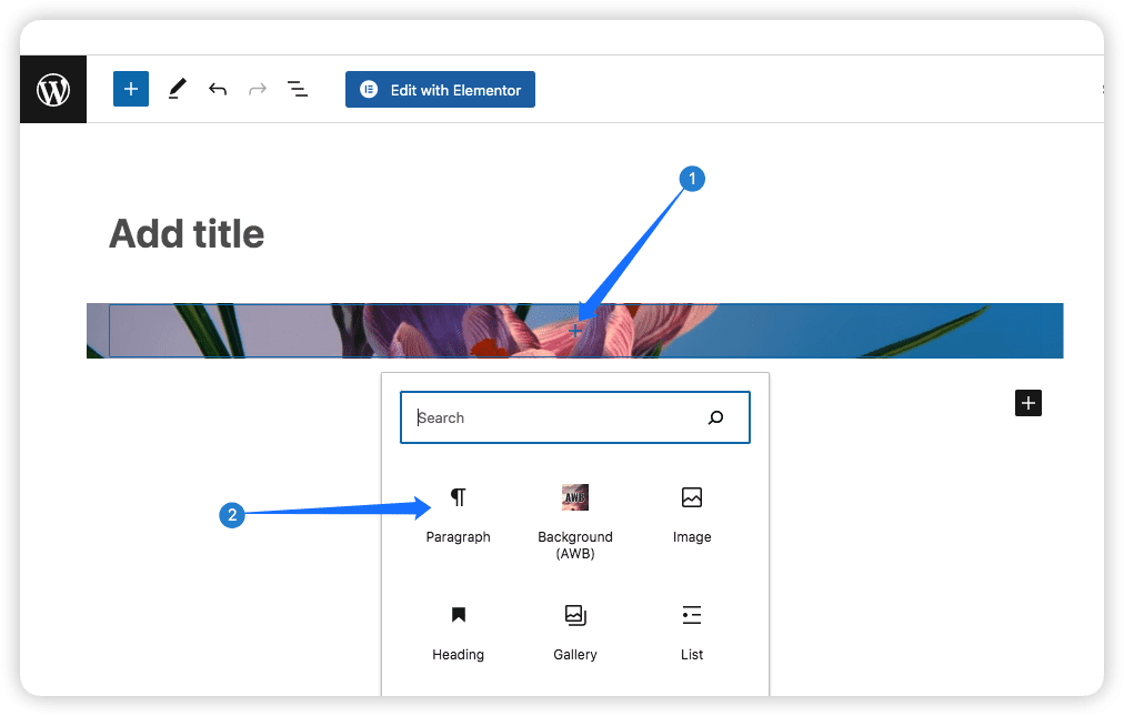 Add text to WordPress background video
