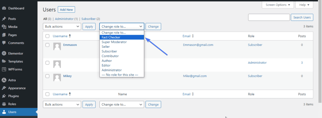Role successfully added - WordPress access control