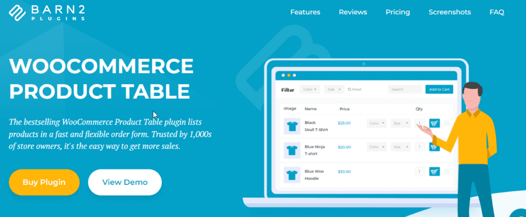 Barn2 WooCommerce Product Table plugin