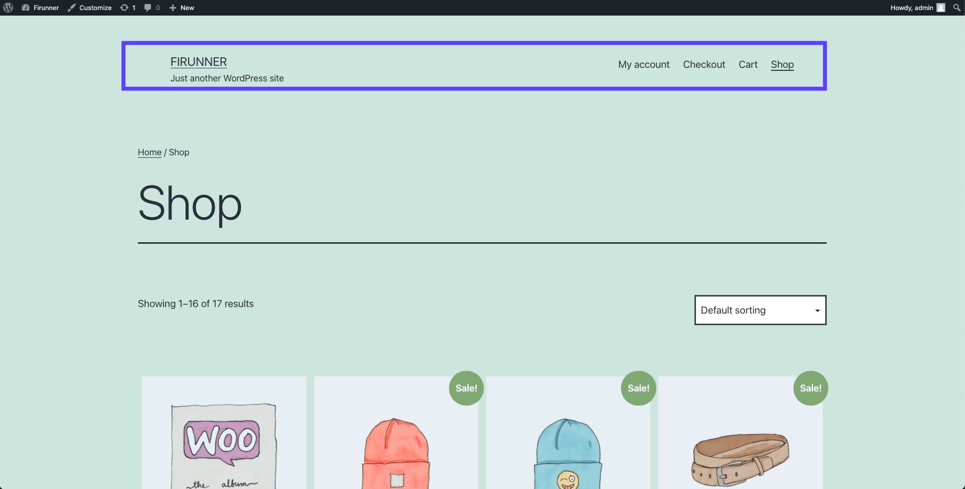 Choose the menu you want the icon to appear