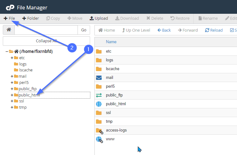public_html folder