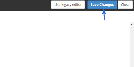 Click on save changes