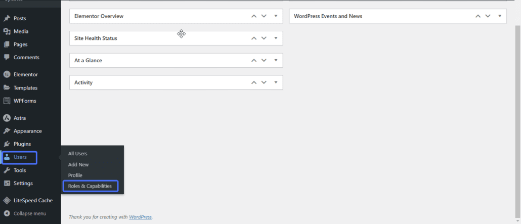 Roles & Capabilities - WordPress access control