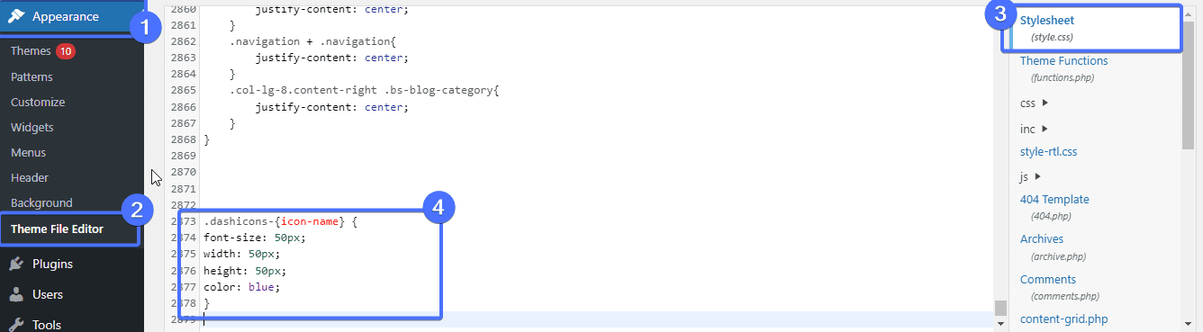 Theme file editor