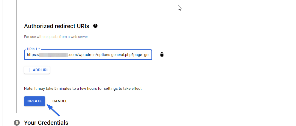 Authroize WordPress URI to send emails
