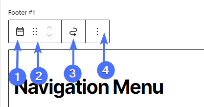Navigation toolbar - wordpress navigation menus