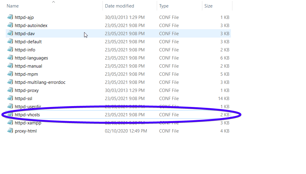 Xampp folder - WordPress Intranet