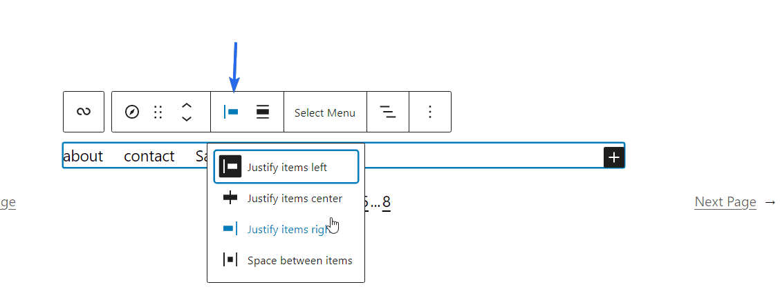 Change Alignment of block items