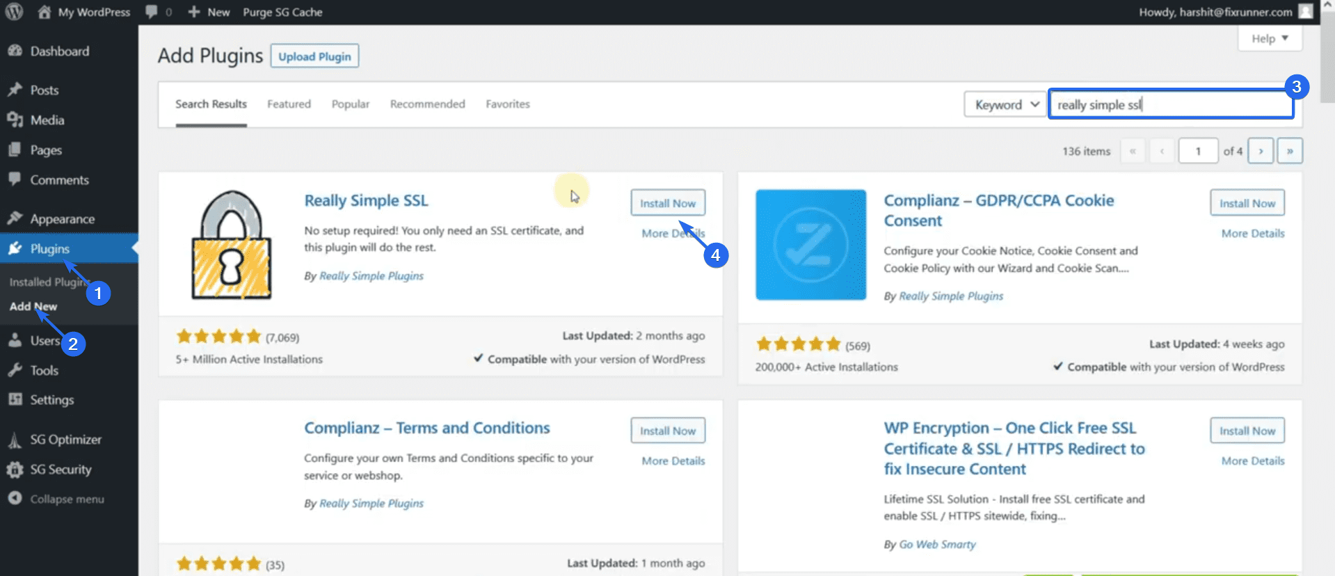 Add new plugins page
