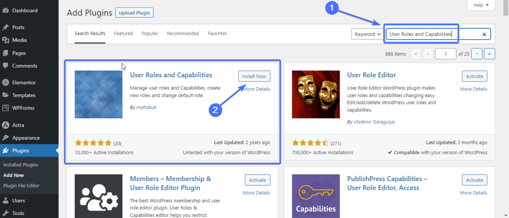Install and activate plugin 