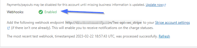 Webhooks enabled