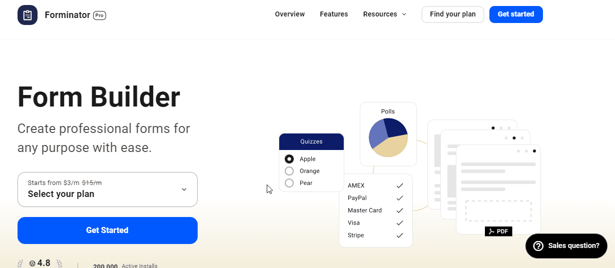 WordPress forms plugin - Forminator PRO for lead generation