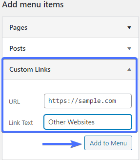 Custom Links