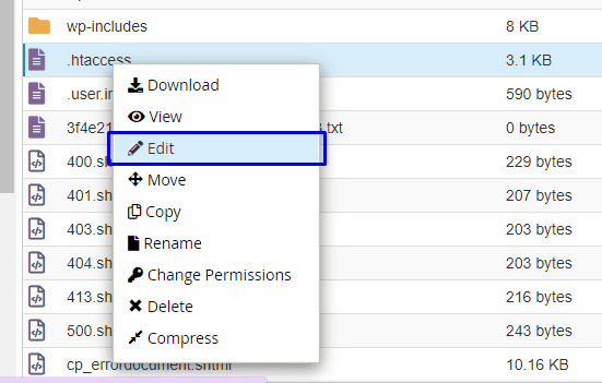 Edit .htaccess file - disabling directory browsing in wordpress