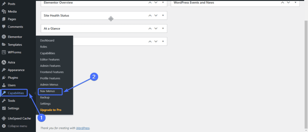 Restrict user navigation - WordPress access control