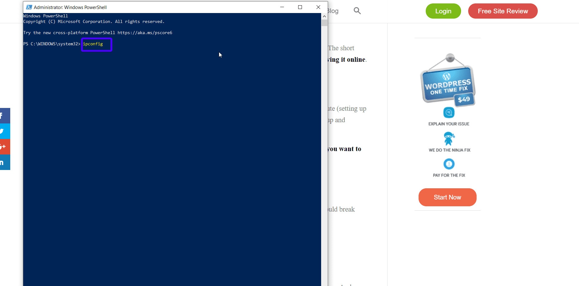 Administrator Windows PowerShell