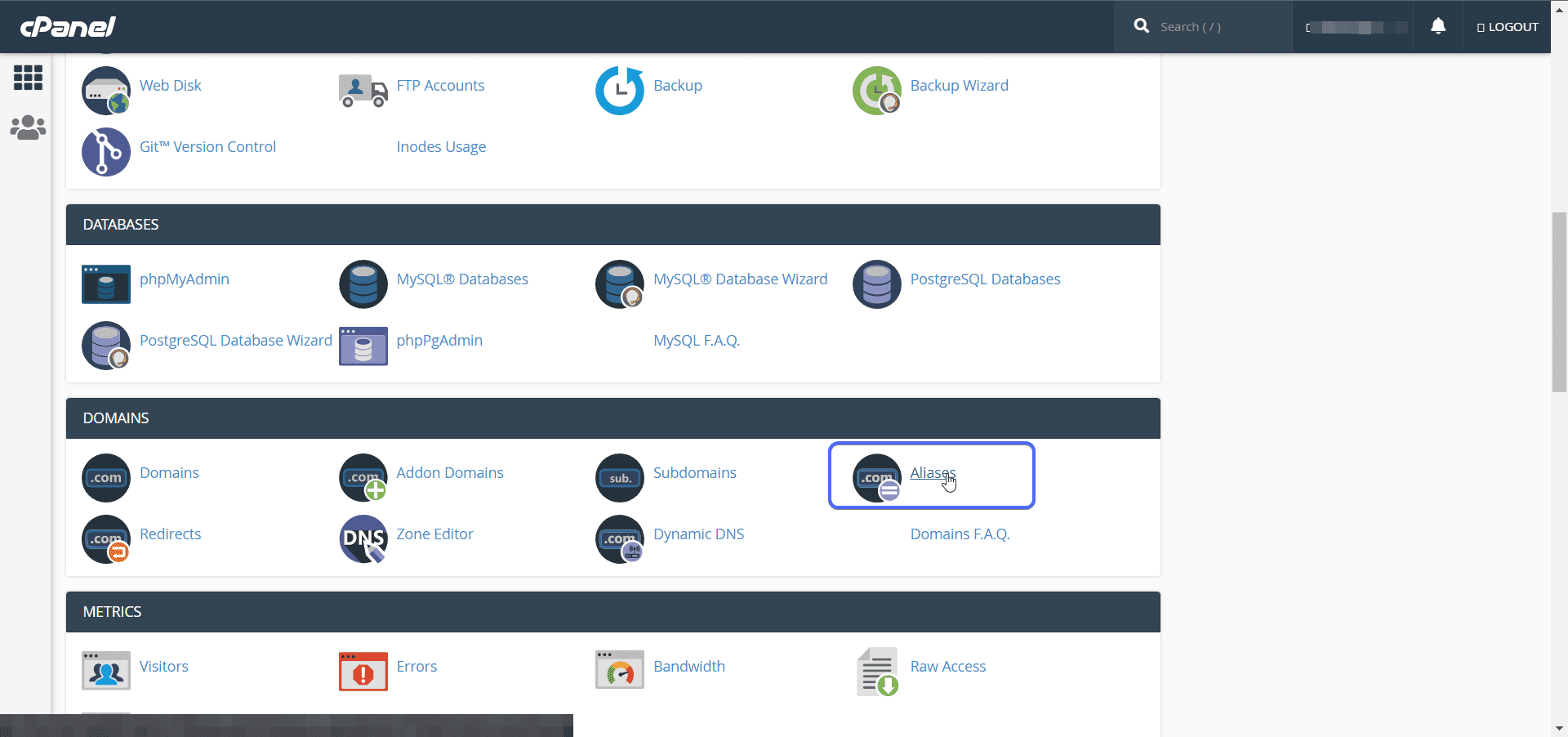 cPanel - Aliases