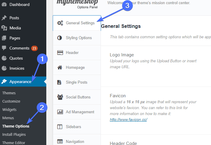 Enable WordPress excerpt from theme settings
