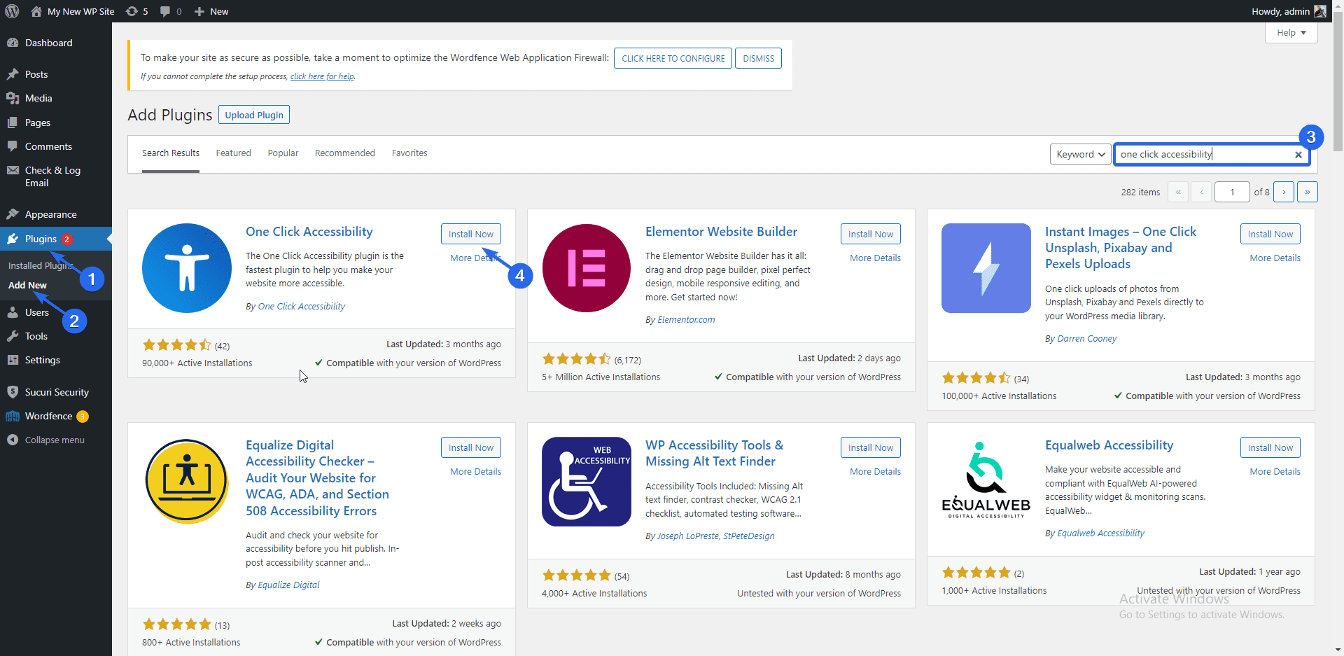 Add new plugins page