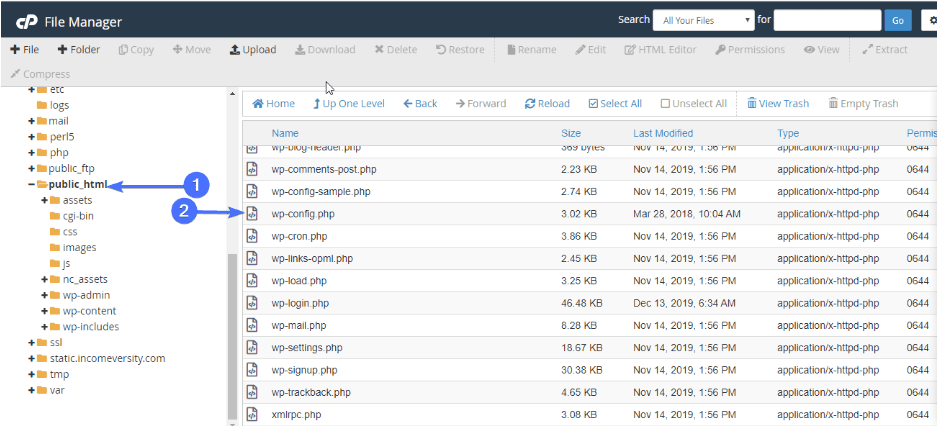 finding WP-config file