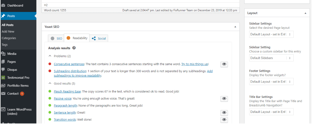 Readability tab - How to use Yoast SEO