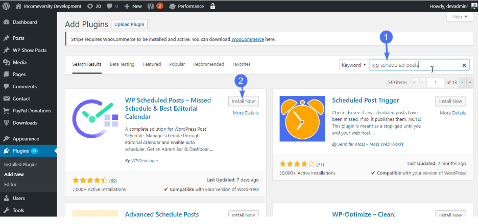 WP Scheduled Post plugin