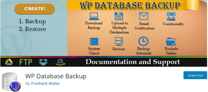 WP Database backup