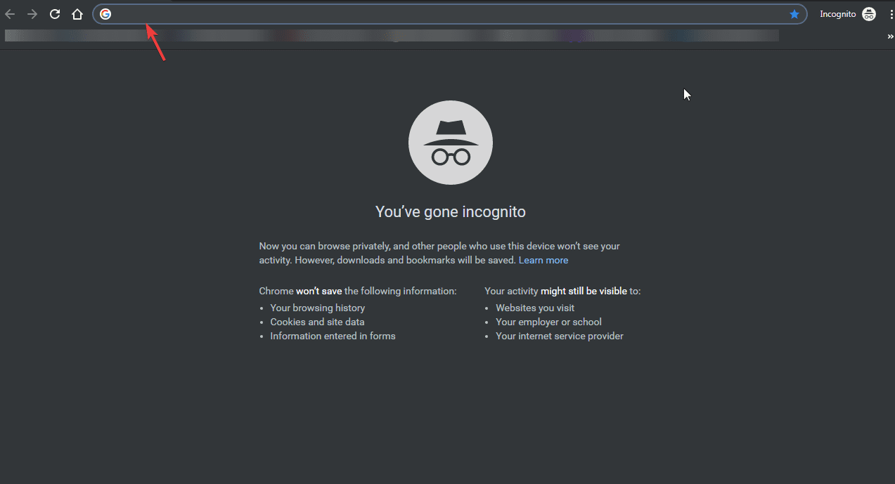 You've gone incognito
