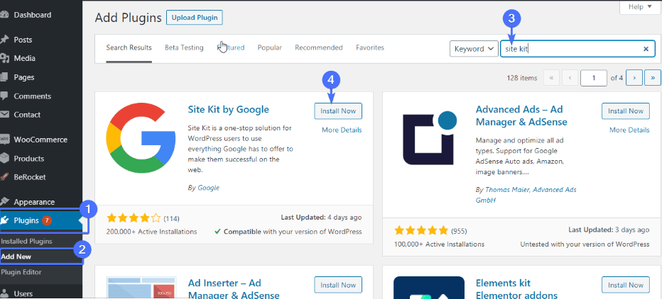Google Site Kit Plugin