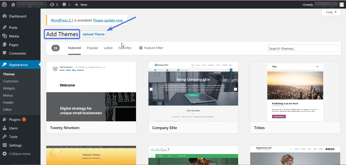 Upload theme - how to change a wordpress theme