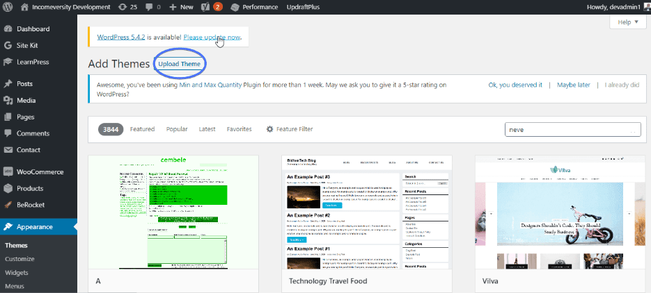 installing a new wordpress blog theme 