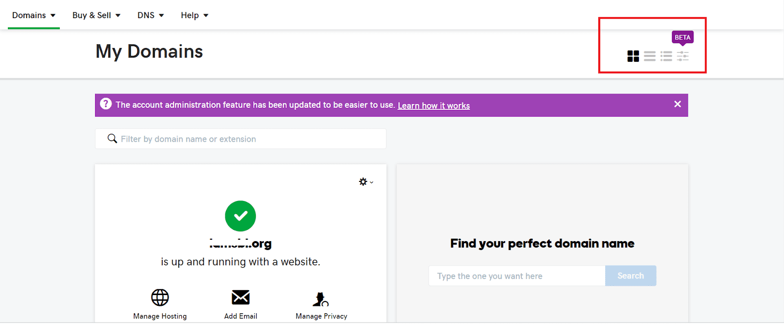 my domains at godaddy