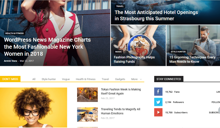 Newspaper WordPress blog theme