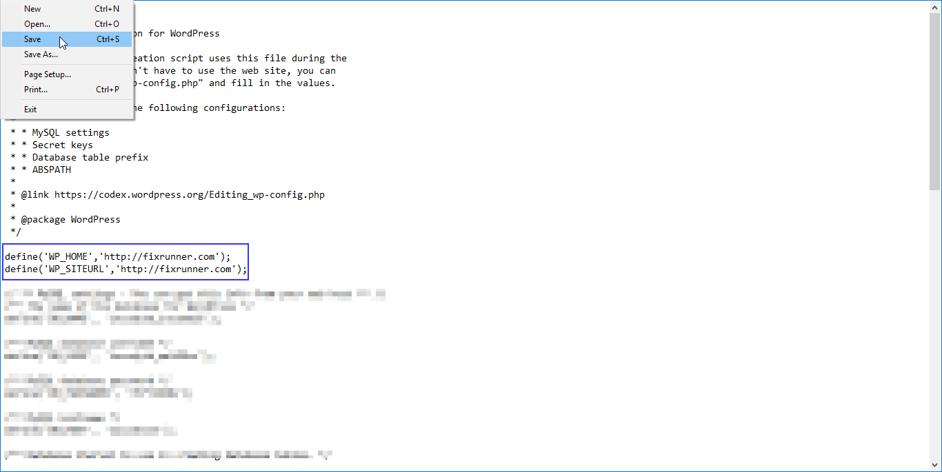 add code to wp_config file