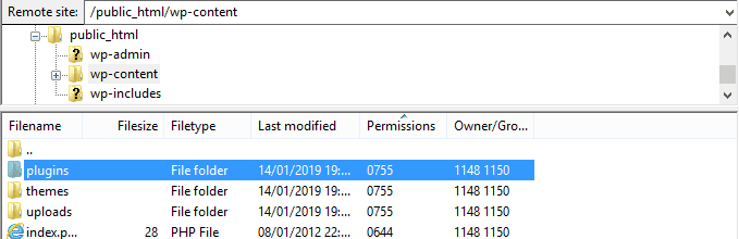 open plugins folder