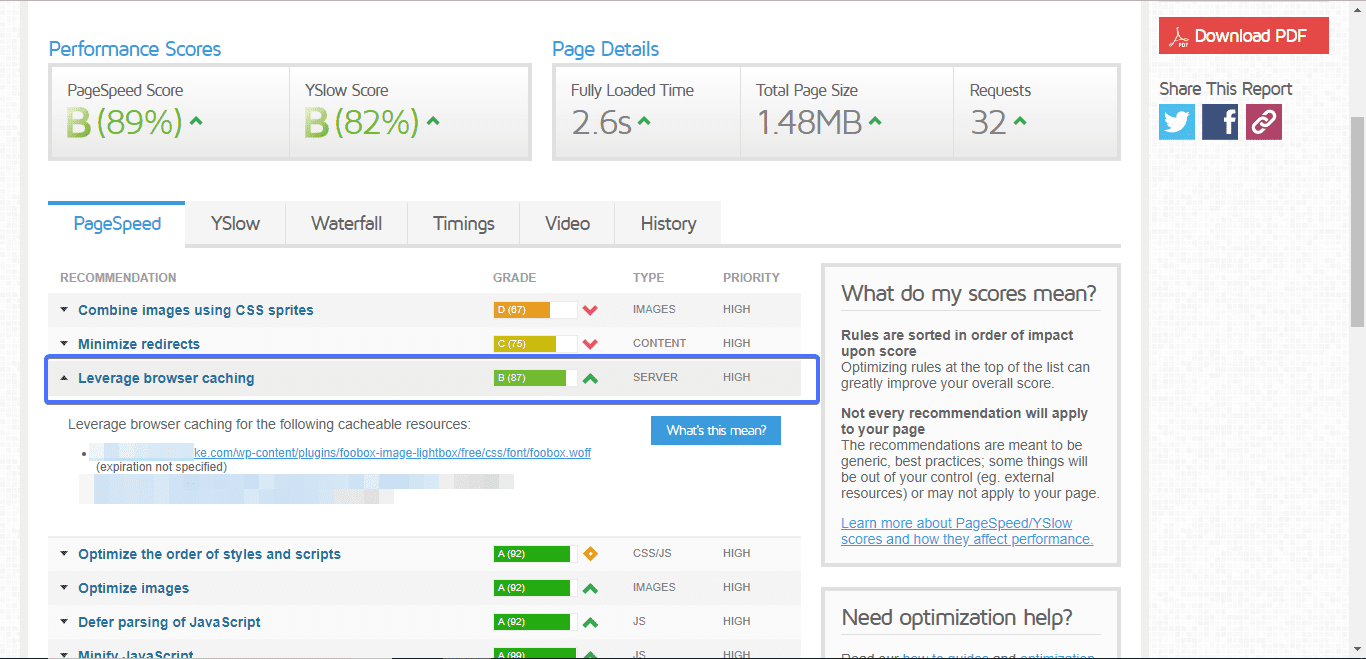 Website Performance tool - Add Expires Headers WordPress