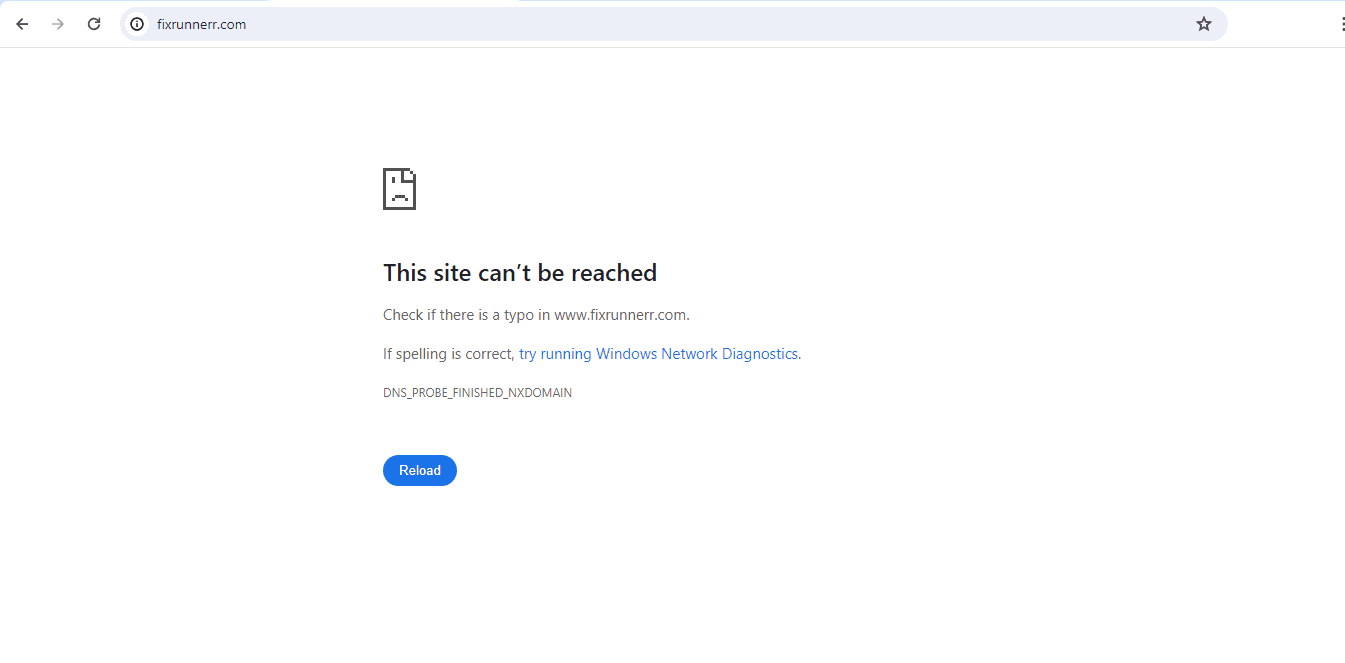 DNS_Probe_Finished_Nxdomain Error in Chrome